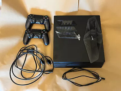 PlayStation 4 PRO 1TB + Two DualShock 4 Controllers + Official Vertical Stand • $300