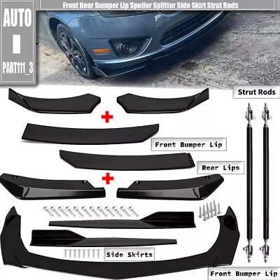 Front Rear Bumper Lip Spoiler Splitter Side Skirt Strut Rod For Ford Escape 1-22 • $85.99