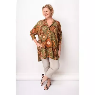 ** Masai ** Tribal Print Oversized Shirt / Tunic ** Gubi ** XL ** Cotton ** • £34.99