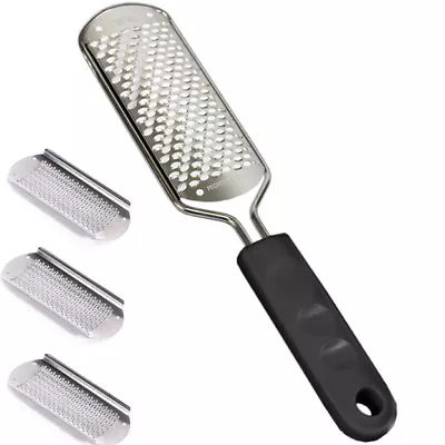 Black Foot File Callus Remover Metal Tool Includes 3 Extra Replaceable Blades • $20