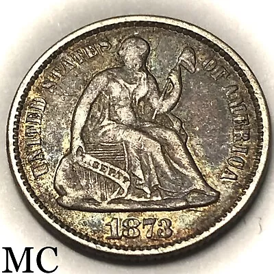 1873 Seated Liberty Half Dime H10C No Arrows • $39.99