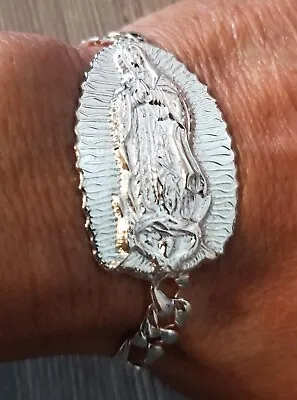 Esclava Virgen De Guadalupe Plata 925 MX 13.5g 7.3mm Anchor 7.5    O  8.5  • $59