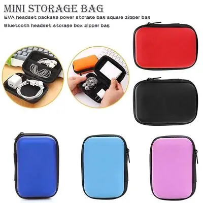 Portable USB Charger Earphone Cable Tidy Organizer Case Travel Bag Storage D4N2 • £3.56