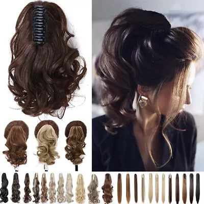 Claw Clip Wavy Ponytail Extensions As Human Pony Tail Long Hair Hairpiece Real • $10.99