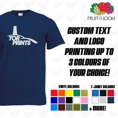 Personalised / Custom T-Shirt With Your Logo Or Text Printed TShirt Unisex Vinyl • £10.20