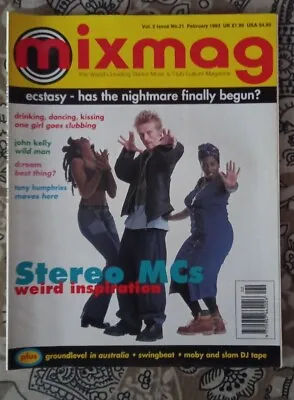 Mixmag Dance Music Magazine Vol 2 No 21 February 1993 Stereo MCs • £5