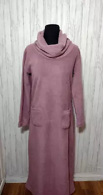 Kay Anna Nightgown Small  Gown Fleece Cowl Neck Turtle Purple Long Sleeves Warm • $19.88