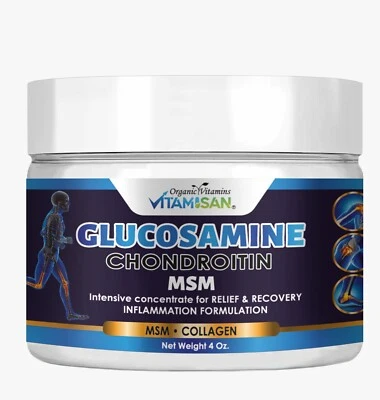 $19.99 • Buy Glucosamine Chondroitin MSM Collagen Cream 4 Oz-Crema Glucosamina & Condroitina