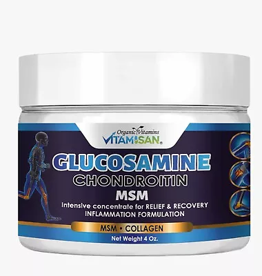 Glucosamine Chondroitin MSM Collagen Cream 4 Oz-Crema Glucosamina & Condroitina • $19.99