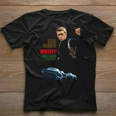 Bullitt Steve Mcqueen Poster T-Shirt Classic 60S Action Movie Retro NP652 • $20.79