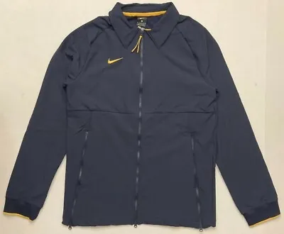 New Mens Nike Football Dri-Fit Therma Coaches Jacket Navy & Yellow - Size Small. • $36.39