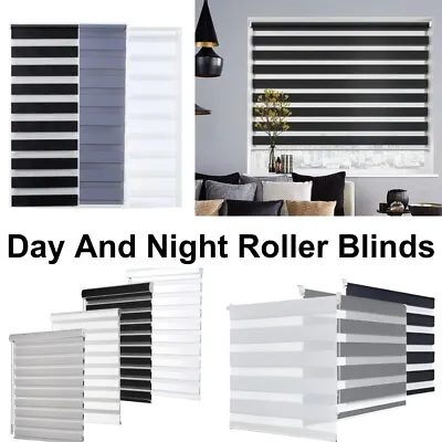 Day And Night Roller Blinds Zebra Vision Roller Dual Layer  165cm-210cm Drops UK • £86