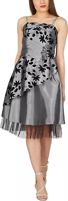 £14.99 • Buy Satin Floral Cocktail Wedding Evening Bridesmaid Party Prom Dress