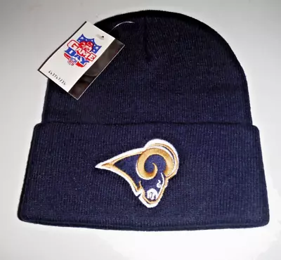 NFL Los Angeles St.Louis Rams Vintage NAVY Beanie Knit  Winter Hat  BY TWINS NWT • $11.99