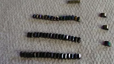 58 Magnetic Hematite Stone Beads Silver Silver Gray Rainbow  • $5