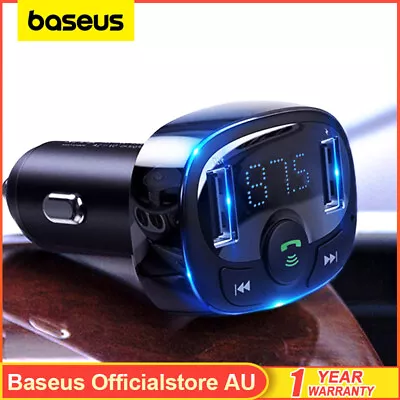 Baseus Handsfree Wireless Bluetooth Car FM Transmitter MP3 Music Player Adapter • $15.99