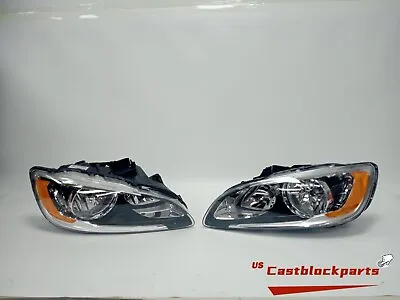 Volvo S60 V60 HALOGEN Headlight Pair 2014-2018 Left+Right Side 31420287/288 OEM • $480.95