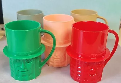 Lot Of 5 Vintage 1950-60'S Planters Mr. Peanut Plastic Cups • $25