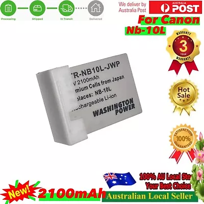 2100mAh Battery For Canon NB10L NB-10L SX40 HS SX50 HS G1X G15 G16 G1X G1 X • $25.95