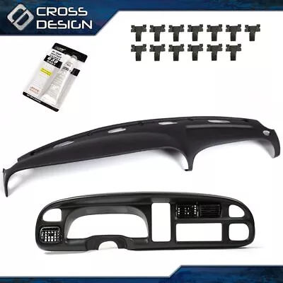 $110.99 • Buy Dashboard Dash Bezel & Dash Cover Fit For 98-02 Dodge Ram 1500/2500/3500 Pickup