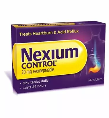 Nexium Control 20 Mg Gastro-Resistant Tablets - 7 Tablets Heartburn Acid Reflux • £9.99