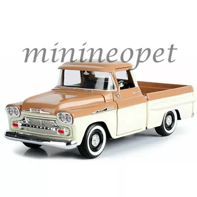 Motormax 79311 1958 Chevrolet Apache Fleetside Pick Up Truck 1/24 Brown Beige • $17.90