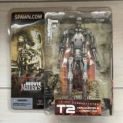 2002 Terminator 2 T-800 Endoskeleton Action Figure T2 Series 5 Movie Maniacs 7” • $54.99