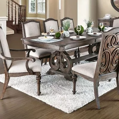 Traditional Rustic Natural Tone Dining Table • $420