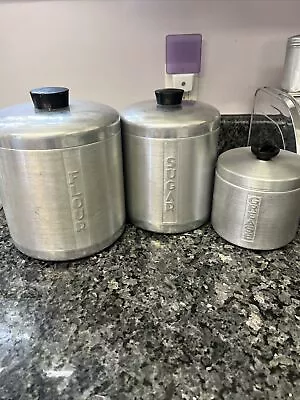 Vintage Aluminum Canister Set • $35