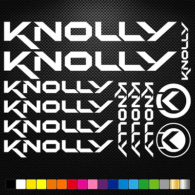 Fits Knolly Vinyl Decal Stickers Sheet Bike Frame Cycles Bicycle Mtb Road • $15.42