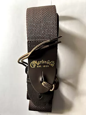 Martin & Co.  2  Nylon/Leather Ends Acoustic Guitar Strap Brown • $18.95