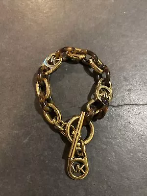 Michael Kors Gold Tone Tortoise Toggle Chain Bracelet • $38