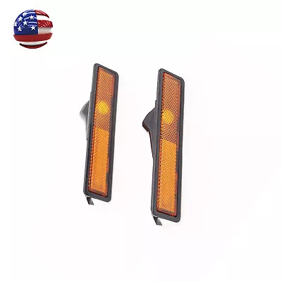 Pair Amber Bumper Side Marker Light Lamp For BMW E30 3 Series 84-91 2.5L 2.7L • $16.89