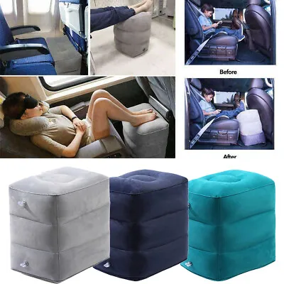 $23.89 • Buy Inflatable Travel Footrest Leg Foot Rest Plane Pillow Pad Kids Bed Air Cushion