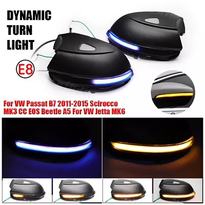 Sequential LED Turn Signal Mirro Lights For VW B7 Scirocco Passat CC EOS Jetta • $39.99