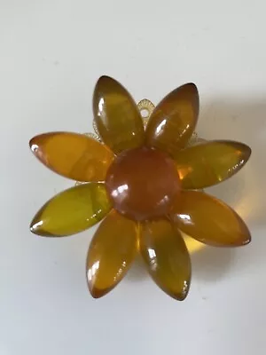 Bakelite Tested Pin With Beads Shaped Into A Flower Tested Apple Juice. • $29.95