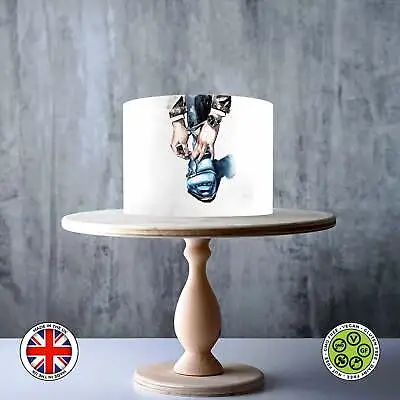 MAN Father Gentleman Drawing Suit Tie Hat Money ICING WAFER Edible Cake Topper • £7.79