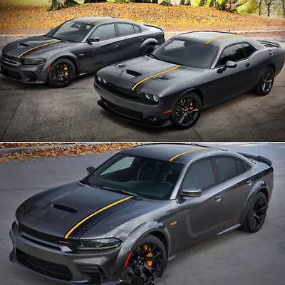 $20.98 • Buy 2PCS Graphics Racing Stripe Sticker Trim Fit For Dodge Challenger Charger Decal