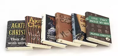 Dolls House 1:12 Scale Miniature Books 6 X Agatha Christie Novels (set A) • £4.50