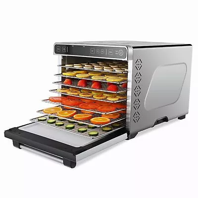 8-Tray Food Dehydrator MachineProfessional Stainless Steel Meat Dryer BPA 185 • $71.99