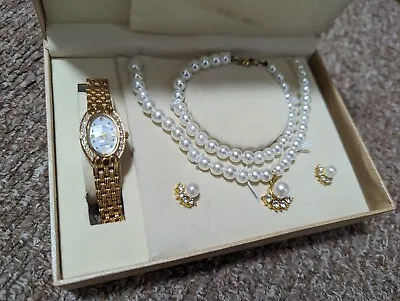 Jean Mare Rrp $59.99 Watch / Earrings / Necklace And Bracelet Set - Read Descr. • £12