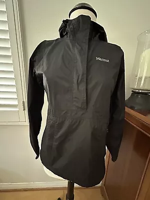 Marmot Women's  Black Rain Jacket 1/4 Zip Small Pristine • $9.99