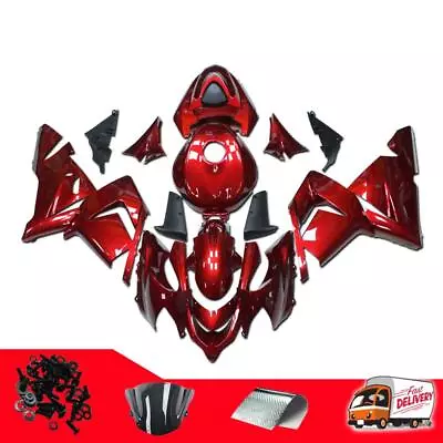 FU Injection Red Full Set Fairing Kit Fit For Kawasaki 2004 2005 ZX 10R G052 • $519.99