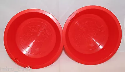 Quaker Dino Eggs Oatmeal Set Of 2 Plastic Bowls Red Dinosaur Dishwasher Safe • $37.88