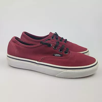 Women's VANS Sz 5.5 US Shoes Maroon White GCon Skate Canvas | 3+ Extra 10% Off • $27.99