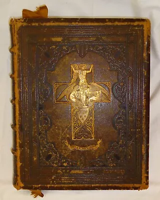 The Holy Bible Translated From The Latin Vulgate 1844 Vintage Antique 13x10 • $595