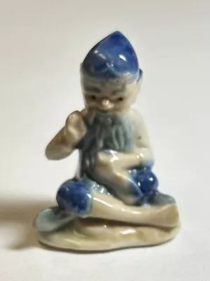 Wade Ireland 1 5/8” Miniature Blue Leprechaun Figurine Vintage Statue • $14.99