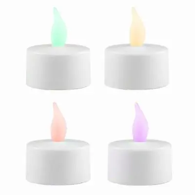 Set Of 4 - Battery Operated Colour Changing LED Flameless Tea Lights Decorative • £5.99