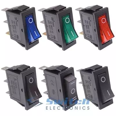 Rectangle Rocker Switch 28 X 10mm Illuminated 12V 230V Rectangular • £3.19