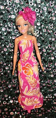 For Barbie My Size 28 Inches Pink Dress And Pink RANDOM Flower Headband NO DOLL • $14